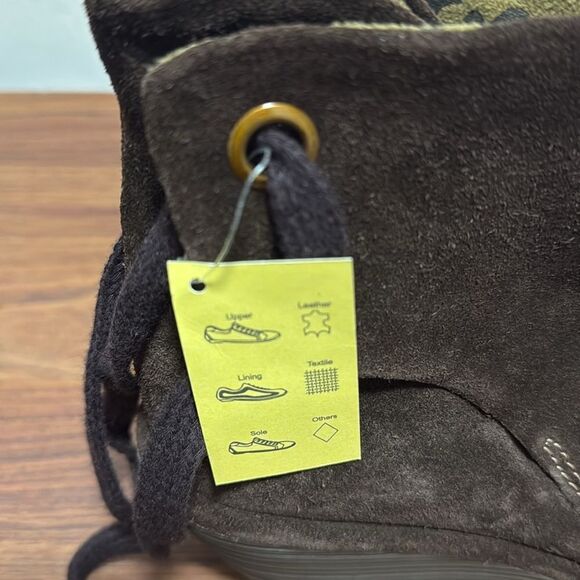 NWT Fly London Yada Brown Suede Ankle Boot, Back Lace, Platform Wedge. Size 10 - Picture 9 of 9